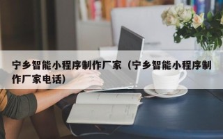 牡丹江宁乡智能小程序制作厂家（宁乡智能小程序制作厂家电话）